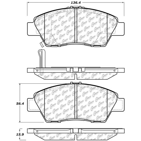 Centric Parts Centric 301.13940 Centric Premium Ceramic Disc Brake Pad Sets 301.13940